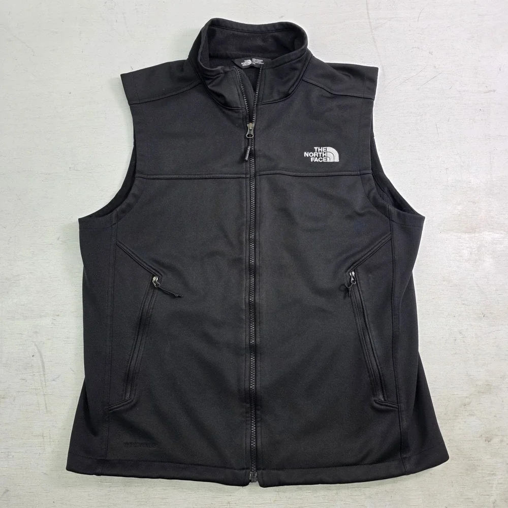 The North Face Windwall Ridge Line Soft Shell Bee Embroidered Vest‎ Men's M EUC
